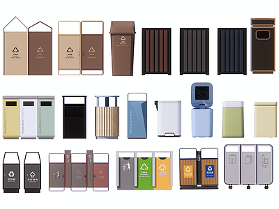 现代轻奢垃圾桶 分类垃圾桶 家用垃圾桶 户外垃圾桶 公共垃圾桶