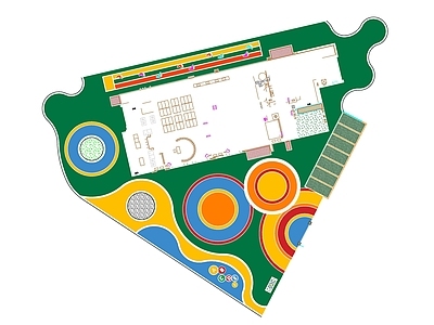 现代幼儿园 幼儿园运动场 施工图