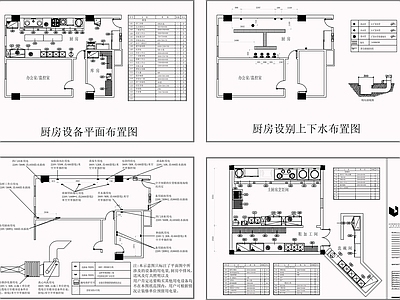 现代后厨 商用厨房 20套 施工图