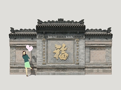 中式景墙 山西大院景墙 砖雕景墙 影壁墙 民居大院景墙 传统民居景墙