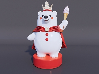 现代艺术装置 雪人熊 宠物雕塑 IP雪人雕塑 雕塑 网红装置