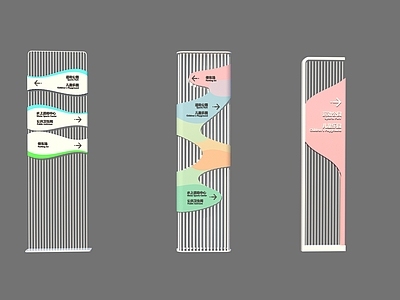 现代标识标牌 指示牌 标识 导视牌 路牌 科普牌