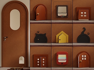 宠物窝 宠物门洞 猫窝狗窝 宠物出入门窝 狗窝门洞 小狗进出门