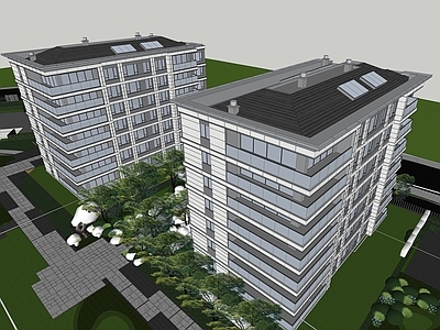 新中式简约多层住宅 新中式住宅 豪宅立面 坡屋顶住宅 多层住宅立面