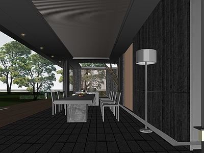 新中式极简其他景观构筑 景观构筑物 住宅庭院景观节点 景观亭子 现代简约风格亭子