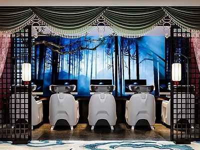 新中式网吧 网吧网咖 电竞五人间