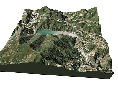 现代其他地形地貌 真实地形 微地形 山水地形 浊水溪