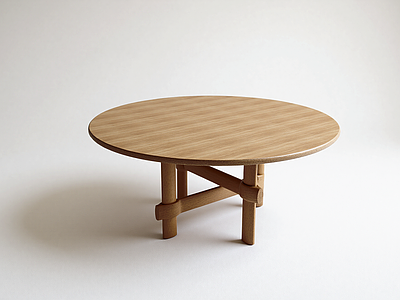 现代极简餐桌 District Eight D8 圆形餐桌 木餐桌