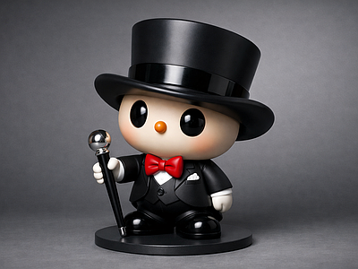 现代新中式雕塑摆件 绅士 雕塑 美陈 AIGC 手办