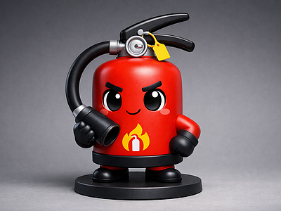 现代雕塑 灭火器 雕塑 美陈 AIGC 摆件