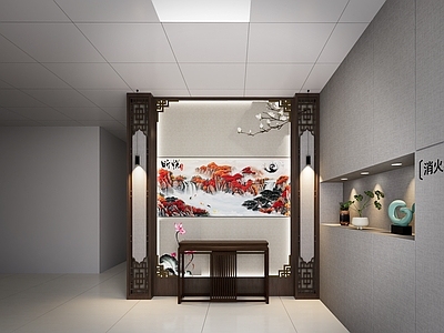 新中式其他店铺 中式形象墙 背景墙