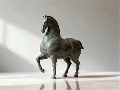 新中式雕塑摆件 新中式马雕塑 现代装饰马摆件 中式复古马雕塑