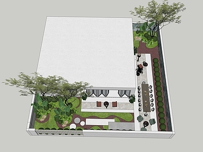 现代简约别墅庭院