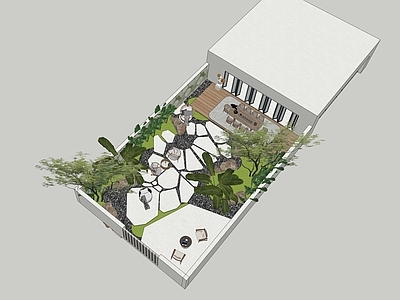 现代简约屋顶花园