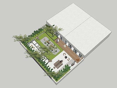 现代简约屋顶花园