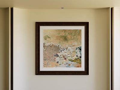 奶油风挂画 中古抽象画s 手绘肌理画 高端油画 方形床头挂画 沙发背景挂画
