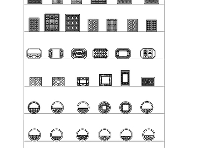中式窗 中式窗 立面 施工图