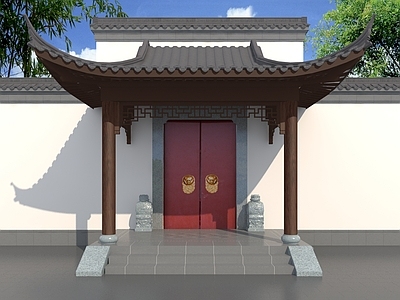 新中式入口大门