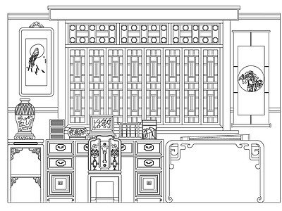 中式家具图库 中式家具 背景 施工图