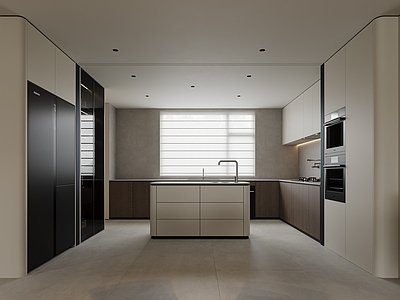 极简开放式厨房 开放式厨房 意式厨房 现代厨房 极简厨房 简约厨房