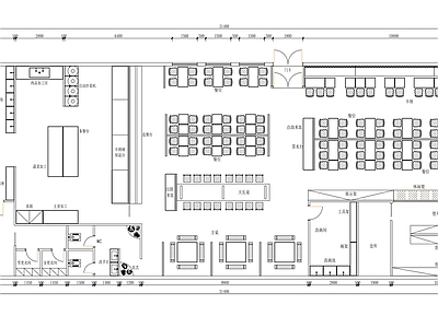 现代原木食堂 员工食堂 学校食堂 施工图