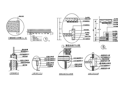 柜体节点 柜体节点 抽屉 柜门 施工图