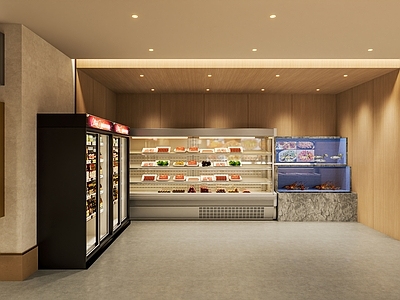 新中式烧烤店 餐饮大堂冰柜 饭店