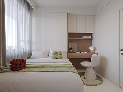 奶油风榻榻米卧室