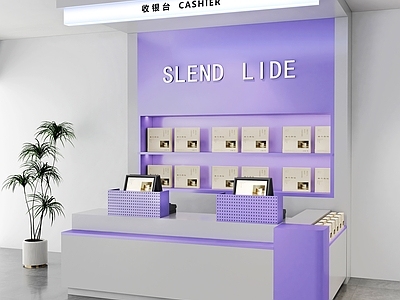 现代简约收银台 百货店收银台 便利店收银台 饰品店收银台 收银背景墙
