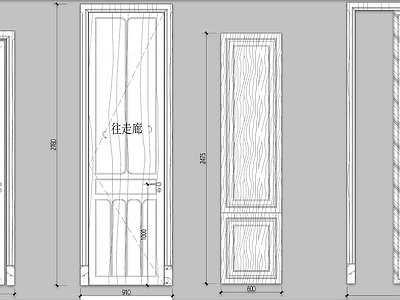 法式欧式家具图库 欧式法式复古门 施工图
