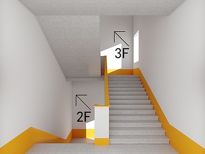 极简主义楼梯间