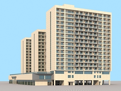 现代主义小高层住宅楼