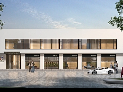 现代简约酒店外观 现代酒店外观门头