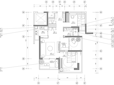 其他家装空间 小户型家装平面 施工图