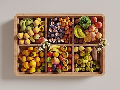 原木风水果蔬菜 水果 水果组合 水果托盘