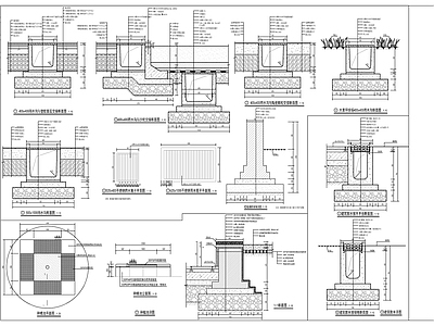 建筑综合节点 水沟挡墙种植详图 施工图