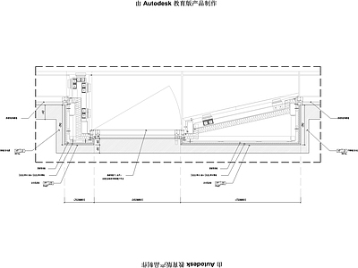 墙面节点 电视柜体暗藏节点 施工图