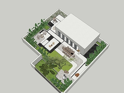 现代简约屋顶花园