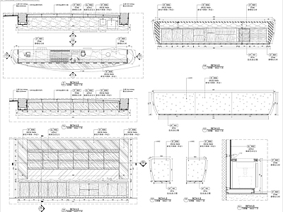 前台节点 圆弧型吧台节点图 施工图
