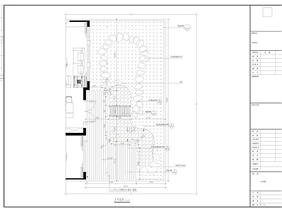 中式庭院 别墅后庭院 小花园 木平台 木拱桥 院墙 施工图