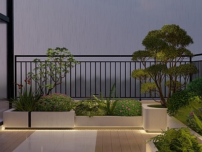 现代简约屋顶花园