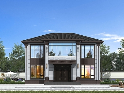 新中式别墅外观