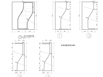 柜体节点 异形柜节点大样 施工图