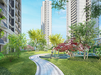 现代简约儿童游乐空间 居住区儿童活动