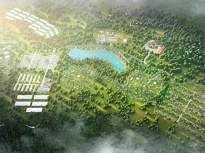 现代主义文旅项目景观
