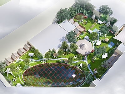 露营风商业综合体景观