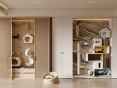 奶油风宠物用品 猫爬架 宠物柜 宠物用品 猫窝