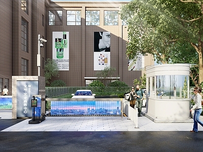 现代简约入口大门