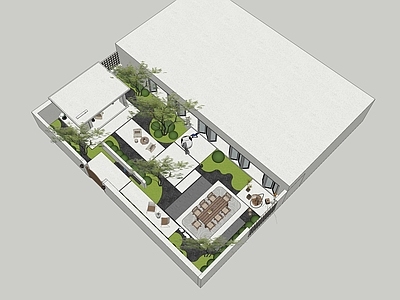 现代简约屋顶花园