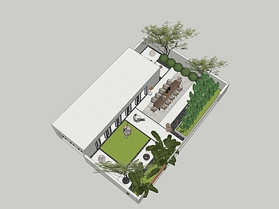 现代简约屋顶花园